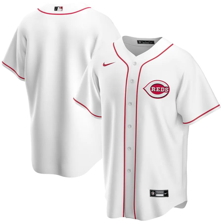 Mens Cincinnati Reds Nike White Home Replica Team MLB Jerseys